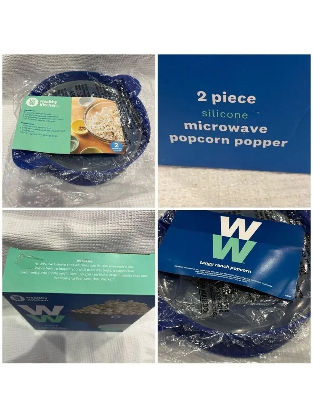 NIB WEIGHT WATCHERS Silicone Popcorn Popper with Recipe Card - Picture 4 of 14